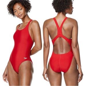 Speedo Women's 28 Small Swimsuit One Piece Pro LT Super Pro Solid Adult Red
